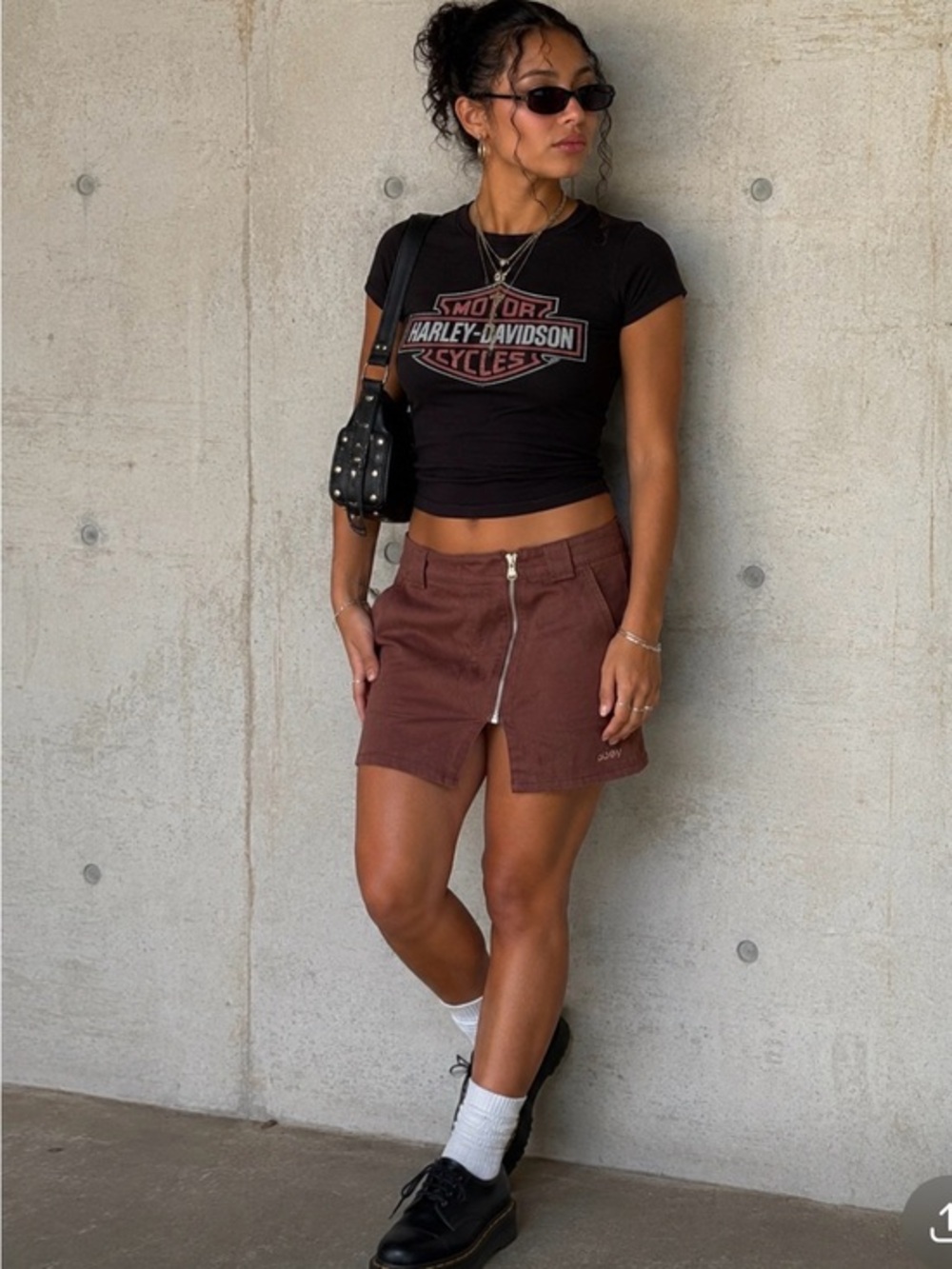 Obey brown skirt,‎ Size 26